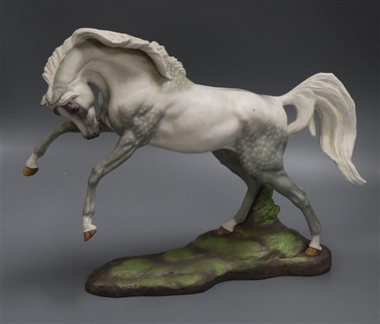 An Edward Marshall Boehm limited edition model of an Arabian Stallion, with framed certificate, No. 45/200